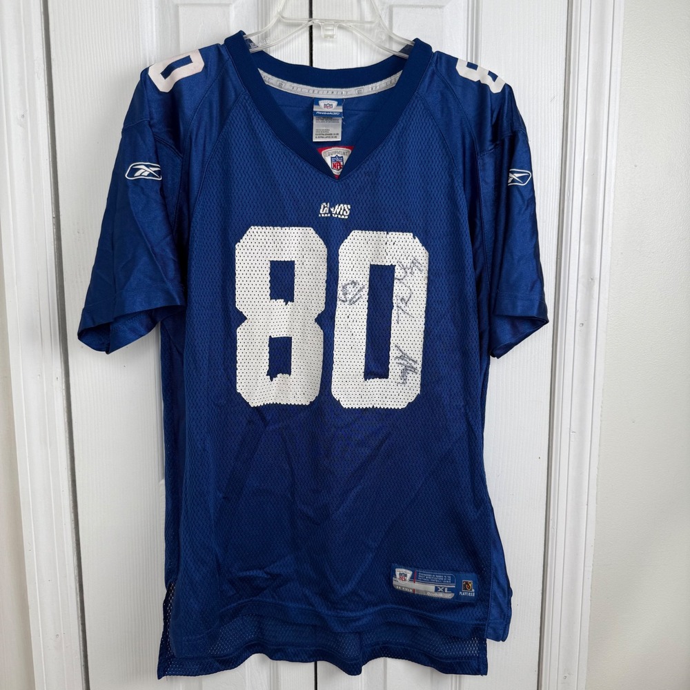 Jeremy Shockey NY Giants #80 Jersey Youth XL 18-20 Reebok Multi Signed Y2K
